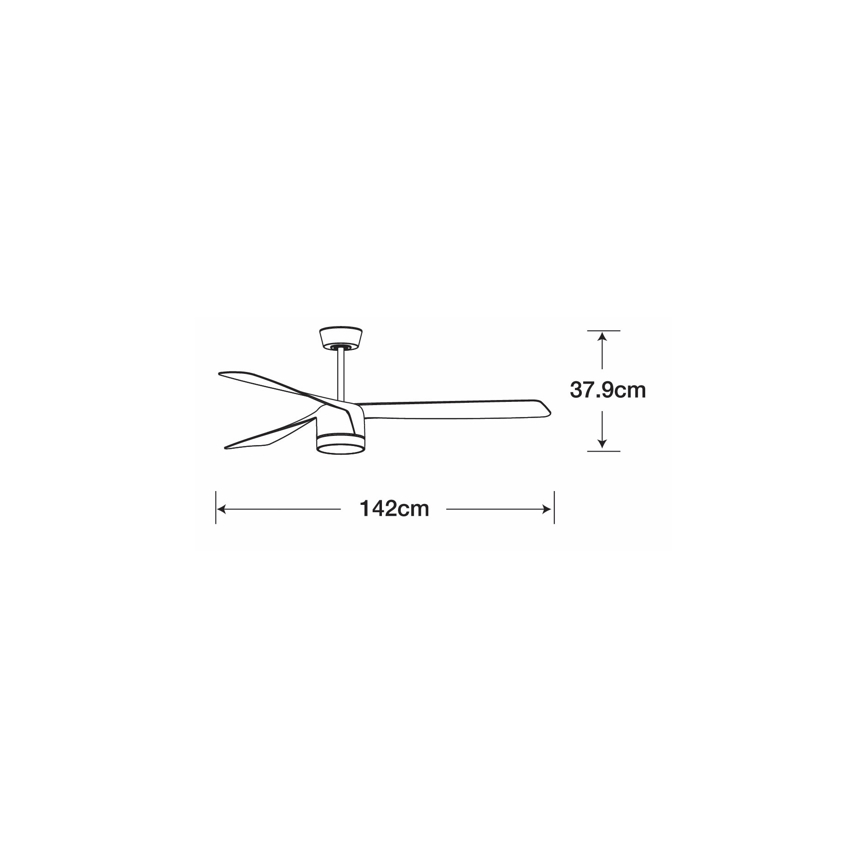Lucci air 213280 - Ανεμιστήρας οροφής PEREGRINE 1xGX53/12W/230V λευκό + τηλεχειριστήριο