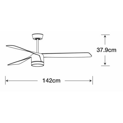 Lucci air 213281 - Οροφής ανεμιστήρας PEREGRINE 1xGX53/12W/230V μαύρο + τηλεχειριστήριο
