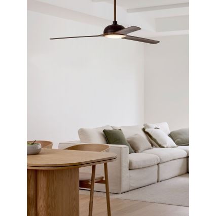 Lucci air 213300 - Ανεμιστήρας οροφής LED Dimmable UNIONE 1xGX53/12W/230V καφέ + τηλεχειριστήριο