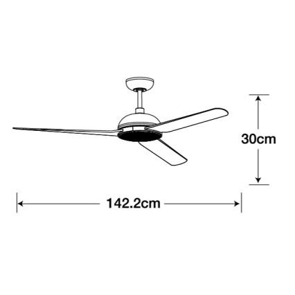 Lucci air 213300 - Ανεμιστήρας οροφής LED Dimmable UNIONE 1xGX53/12W/230V καφέ + τηλεχειριστήριο
