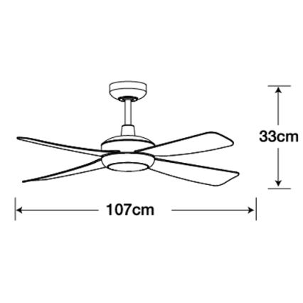 Lucci air 213303 - LED Dimmable ανεμιστήρας οροφής SLIPSTREAM 1xGX53/12W/230V μαύρο + τηλεχειριστήριο