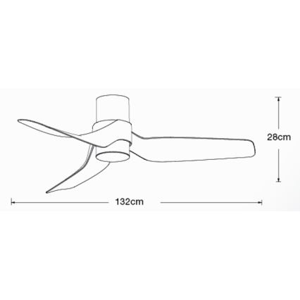 Lucci air 213355-LED Ρυθμιζόμενος οροφής ανεμιστήρας NAUTICA 1xGX53/12W/230V καφέ/γυαλιστερό χρώμιο + τηλεχειριστήριο