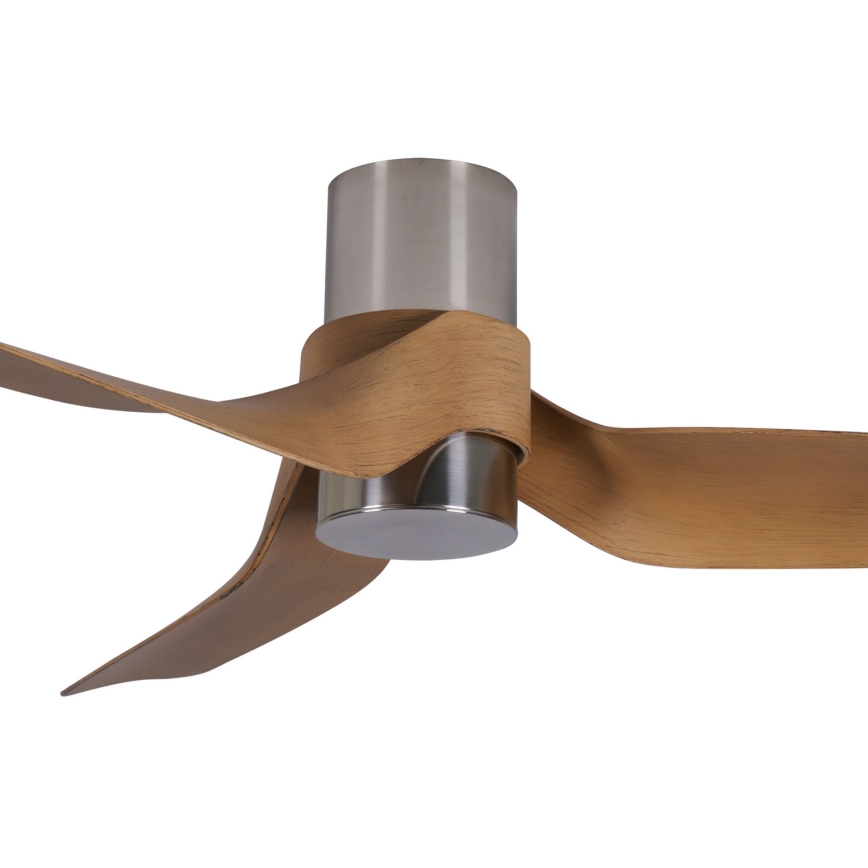 Lucci air 213355-Ανεμιστήρας οροφής LED Dimmable NAUTICA 1xGX53/12W/230V καφέ/γυαλιστερό χρώμιο + τηλεχειριστήριο