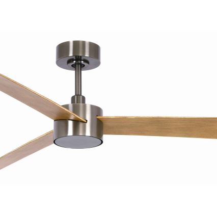 Lucci air 21610449 - Ανεμιστήρας οροφής LED Dimmable CLIMATE 1xGX53/12W/230V καφέ/γυαλιστερό χρώμιο + τηλεχειριστήριο