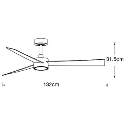 Lucci air 21610449 - Ανεμιστήρας οροφής LED Dimmable CLIMATE 1xGX53/12W/230V καφέ/γυαλιστερό χρώμιο + τηλεχειριστήριο