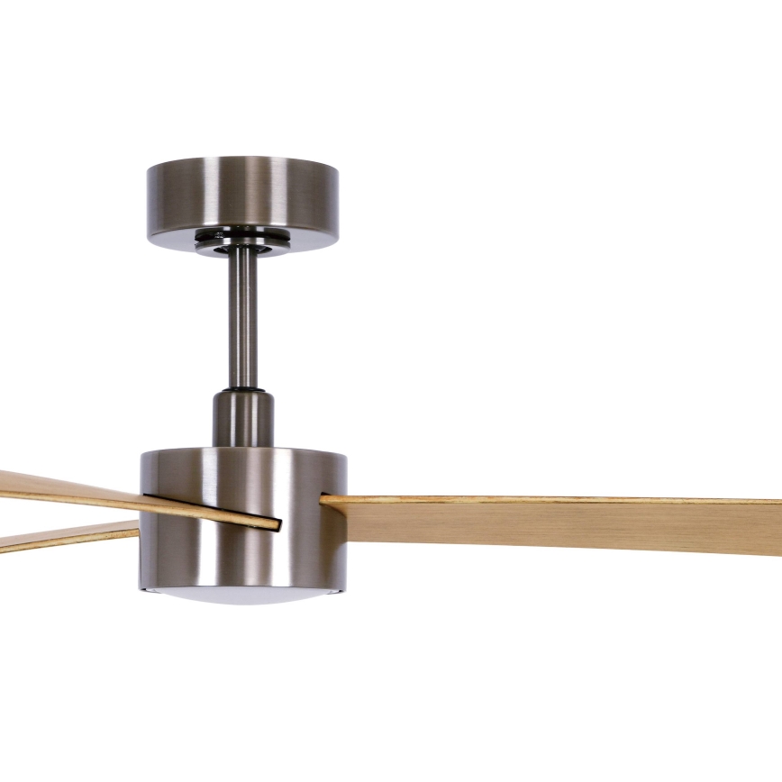 Lucci air 21610449 - Ανεμιστήρας οροφής LED Dimmable CLIMATE 1xGX53/12W/230V καφέ/γυαλιστερό χρώμιο + τηλεχειριστήριο