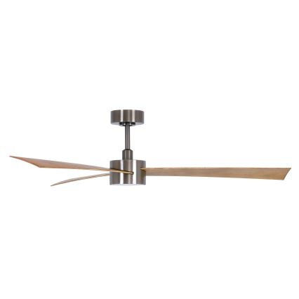 Lucci air 21610449 - Ανεμιστήρας οροφής LED Dimmable CLIMATE 1xGX53/12W/230V καφέ/γυαλιστερό χρώμιο + τηλεχειριστήριο