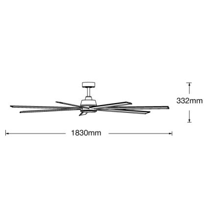 Lucci air 21610849 - Οροφής ανεμιστήρας ATLANTA 1xGX53/12W/230V λευκός + τηλεχειριστήριο