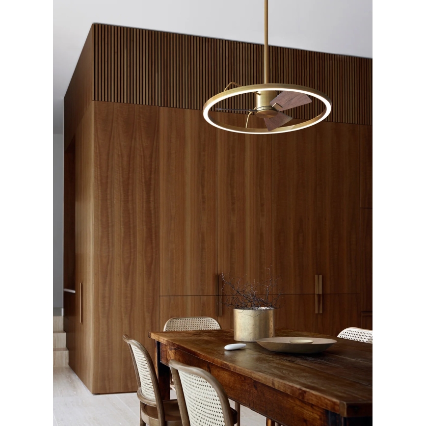 Lucci air 21611649 - LED Dimmable ανεμιστήρας οροφής CESSNA LED/36W/230V 3000/4000/5000K χρυσό + τηλεχειριστήριο