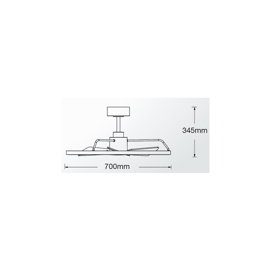 Lucci air 21611749 - LED Dimmable ανεμιστήρας οροφής CESSNA LED/36W/230V 3000/4000/5000K ματ χρώμιο + τηλεχειριστήριο