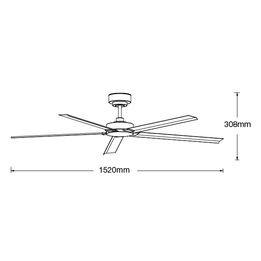Lucci air 21616049 - Ανεμιστήρας οροφής MONZA IP55 λευκό + τηλεχειριστήριο