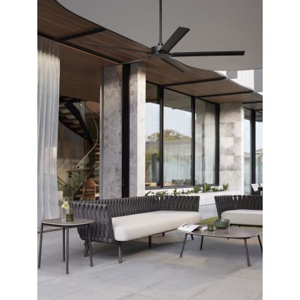 Lucci air 21616149 - Οροφής ανεμιστήρας MONZA IP55 μαύρος + τηλεχειριστήριο