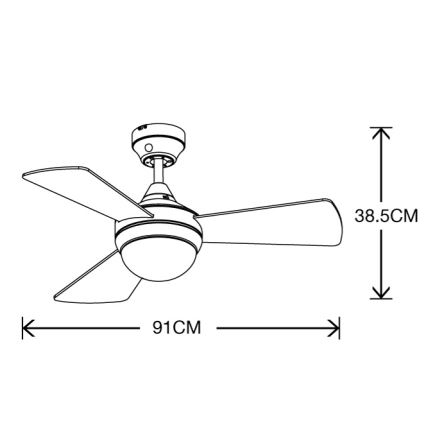 Lucci Air 512311 - Ανεμιστήρας οροφής AIRLIE HUGGER 2xE27/15W/230V ξύλο/καφέ + τηλεχειριστήριο