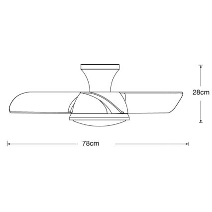 Lucci air 513071 - Ανεμιστήρας οροφής LED Dimmable SYROS LED/18W/230V 3000/4000/6000K λευκό + τηλεχειριστήριο