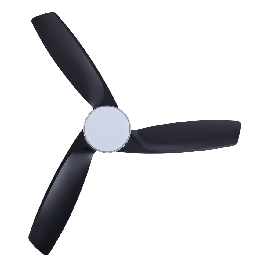 Lucci air 513072 - Ρυθμιζόμενο LED οροφής ανεμιστήρας BRONX LED/18W/230V 3000/4000/6000K μαύρο/γυαλιστερό χρώμιο + τηλεχειριστήριο