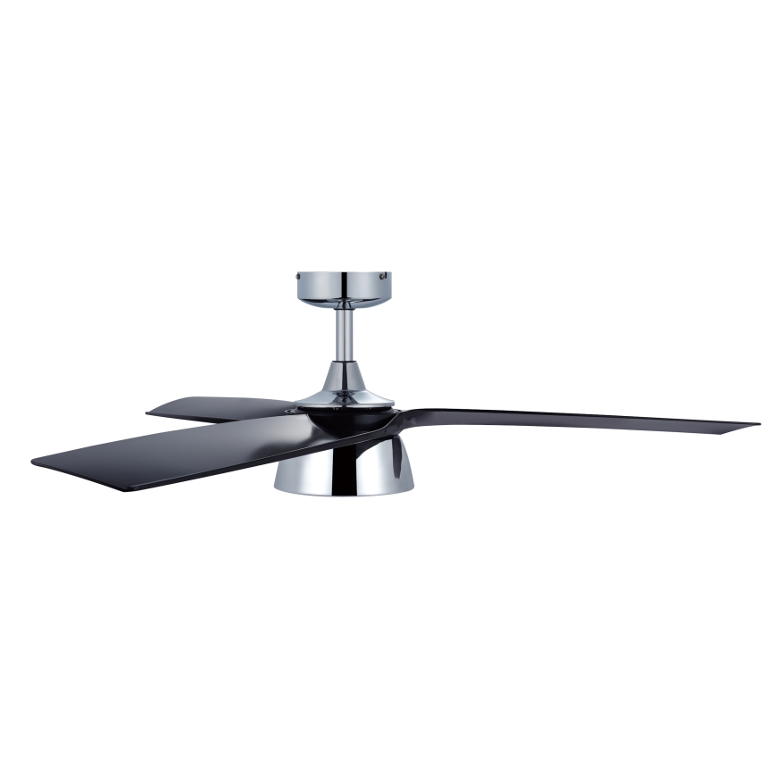 Lucci air 513072 - Ανεμιστήρας οροφής LED Dimmable BRONX LED/18W/230V 3000/4000/6000K μαύρο/γυαλιστερό χρώμιο + τηλεχειριστήριο
