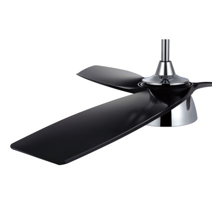 Lucci air 513072 - Ανεμιστήρας οροφής LED Dimmable BRONX LED/18W/230V 3000/4000/6000K μαύρο/γυαλιστερό χρώμιο + τηλεχειριστήριο