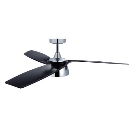 Lucci air 513072 - Ανεμιστήρας οροφής LED Dimmable BRONX LED/18W/230V 3000/4000/6000K μαύρο/γυαλιστερό χρώμιο + τηλεχειριστήριο
