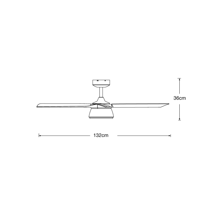 Lucci air 513072 - Ανεμιστήρας οροφής LED Dimmable BRONX LED/18W/230V 3000/4000/6000K μαύρο/γυαλιστερό χρώμιο + τηλεχειριστήριο