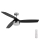 Lucci air 513072 - Ρυθμιζόμενο LED οροφής ανεμιστήρας BRONX LED/18W/230V 3000/4000/6000K μαύρο/γυαλιστερό χρώμιο + τηλεχειριστήριο