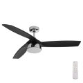 Lucci air 513072 - Ρυθμιζόμενος LED ανεμιστήρας οροφής BRONX LED/18W/230V 3000/4000/6000K μαύρο/γυαλιστερό χρώμιο διάμ. 132 cm + τηλεχειριστήριο