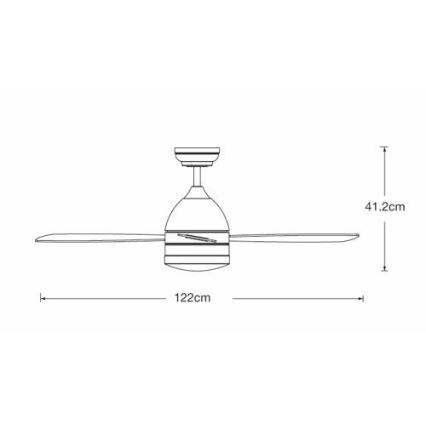 Lucci air 513075 - LED Ανεμιστήρας οροφής VECTOR LED/25W/230V 3000/4200/6500K λευκό + τηλεχειριστήριο