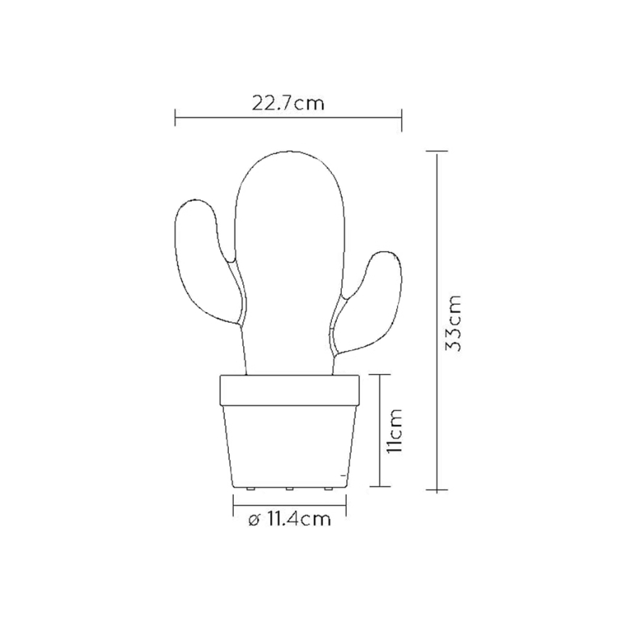 Lucide 13813/02/31 - Επιτραπέζια λάμπα dimmer LED εξωτερικού χώρου CACTUS LED/2W/5V IP44