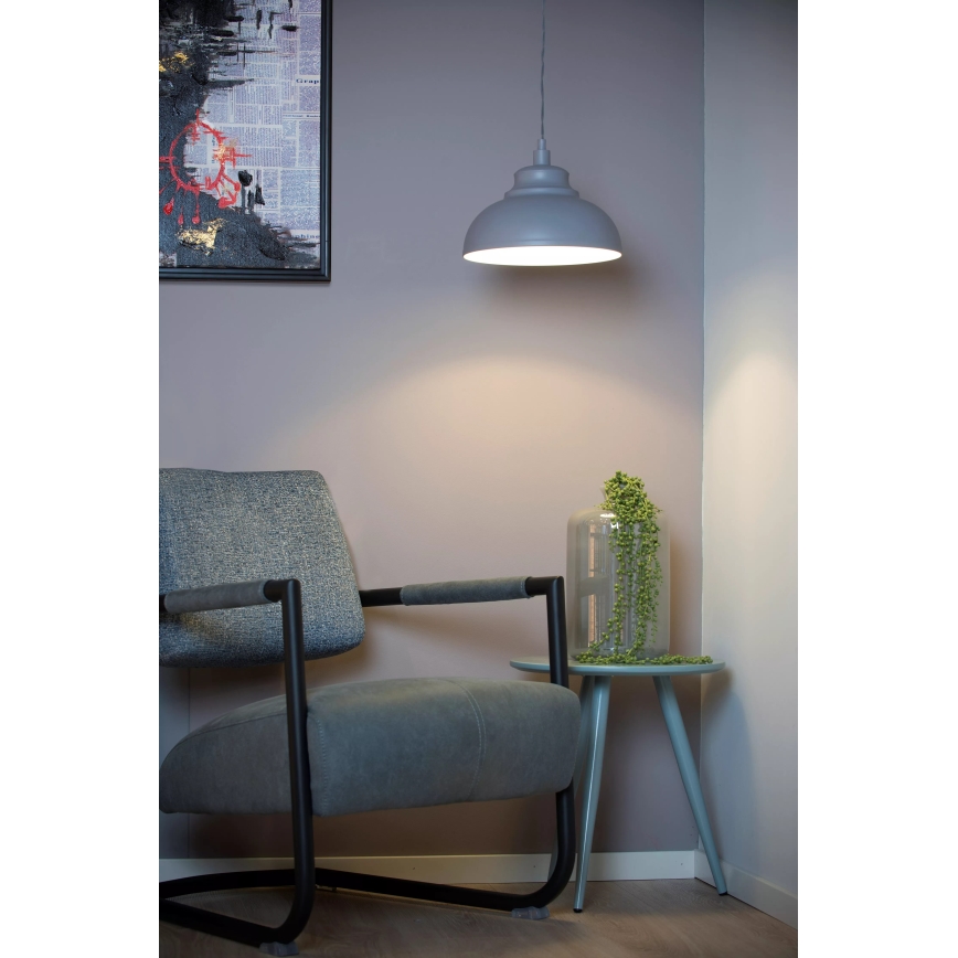 Lucide 34400/29/36 - Κρεμαστό φως ISLA 1xE14/40W/230V γκρι