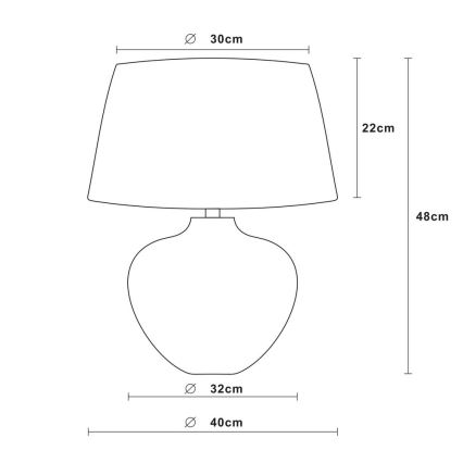 Lucide 47504/81/97 - Επιτραπέζια λάμπα RAMSES 1xE27/60W/230V