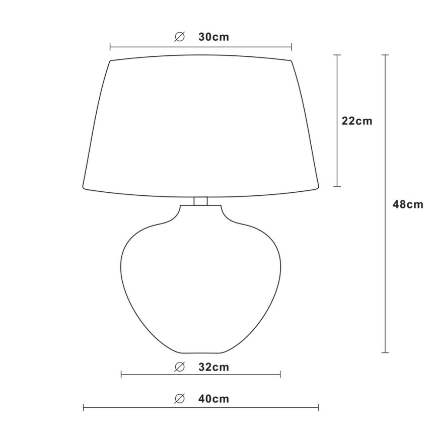 Lucide 47504/81/97 - Επιτραπέζια λάμπα RAMSES 1xE27/60W/230V