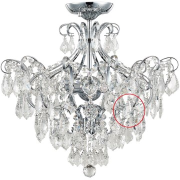 Luxera 33304 - Ανταλλακτικό κρύσταλλο για πολυέλαιο GRANADA 5 εκ.