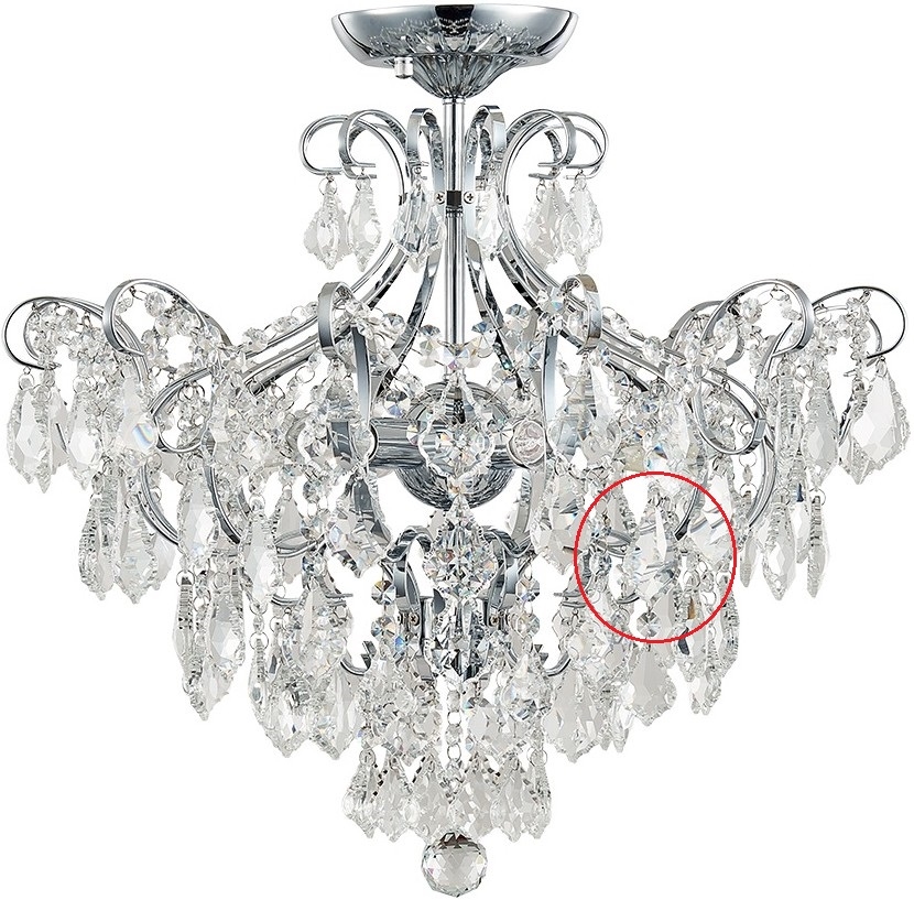Luxera 33304 - Ανταλλακτικό κρύσταλλο για πολυέλαιο GRANADA 5 εκ.