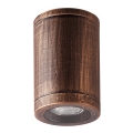 Luxera 48326 - Φωτιστικό οροφής εξωτερικού χώρου MOPTI 1xGU10/7W/230V IP54 μπρονζέ