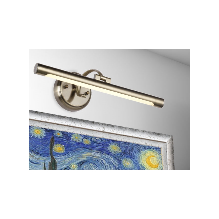 LUXERA 62301 - Φως εικόνας LED MOSSARIO LED/8W/230V ορείχαλκος