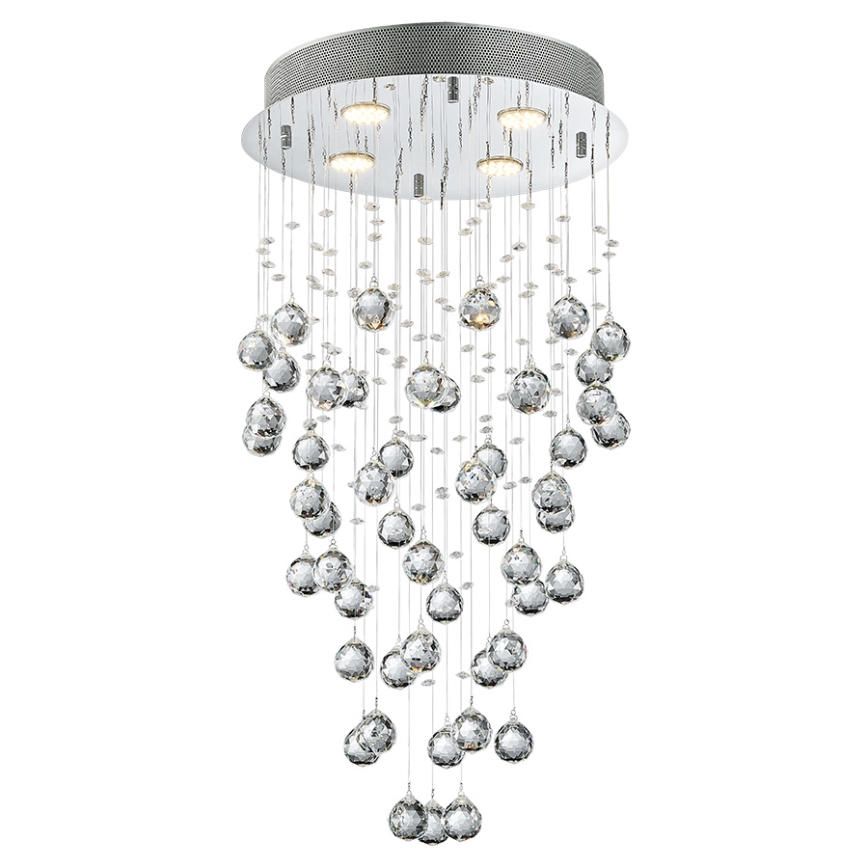 LUXERA 62411 - Στερεωμένο κρυστάλλιν πολύφωτο NORR 4xGU10/50W/230V