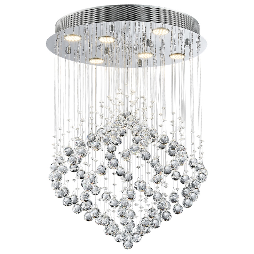 Luxera 62412 - Στερεωμένο κρυστάλλιν πολύφωτο CHESTER 6xGU10/50W/230V