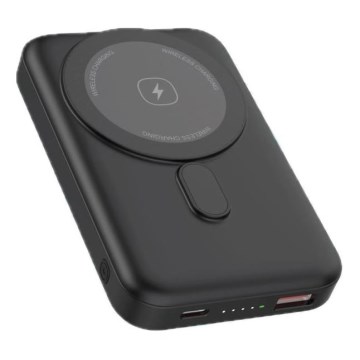 Magnetic Power Bank με ασύρματη φόρτιση MagSafe 10000 mAh 20W Power Delivery μαύρο