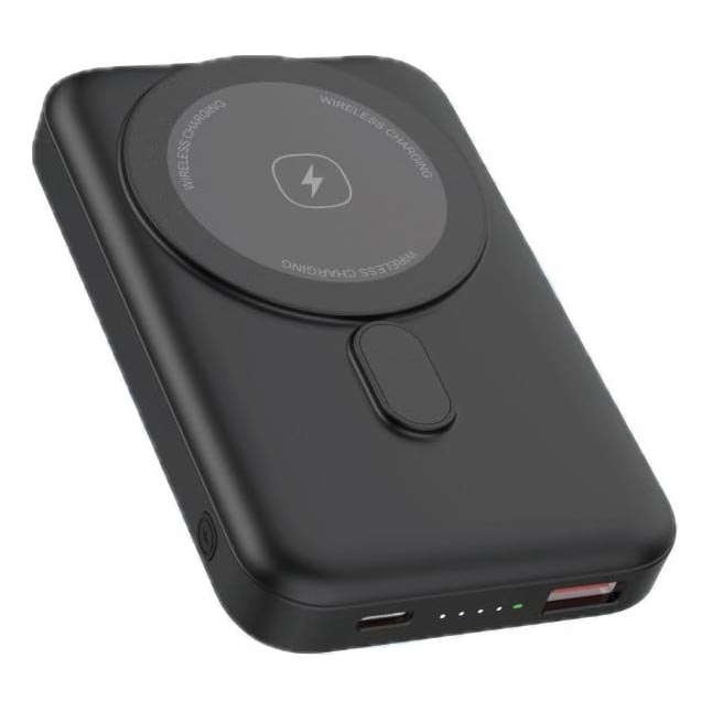 Magnetic Power Bank με ασύρματη φόρτιση MagSafe 10000 mAh 20W Power Delivery μαύρο