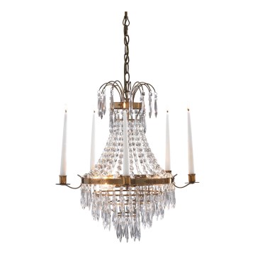 Markslöjd 100602 - Κρεμαστό φωτιστικό οροφής KRAGEHOLM 3xE14/40W/230V ορείχαλκος