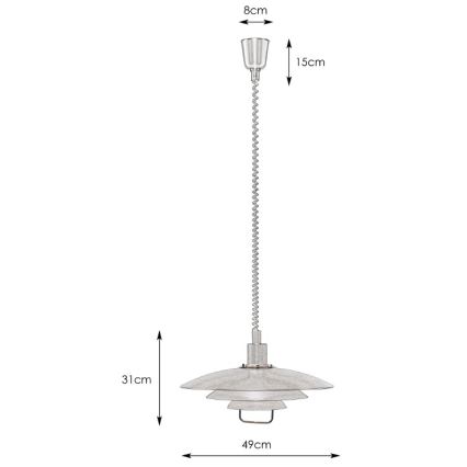 Markslöjd 102281 - Κρεμαστό φωτιστικό οροφής KIRKENES 1xE27/60W/230V