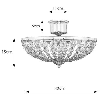Markslöjd 105316 - φωτιστικό οροφής GRÄNSÖ 3xE14/40W/230V