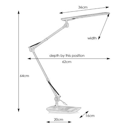 Markslöjd 105683 - Επιτραπέζια λάμπα LED STUDY LED/5W/230V
