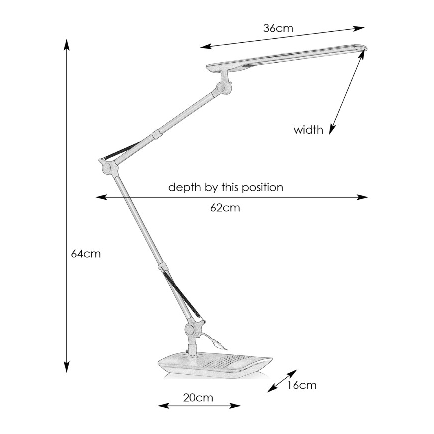 Markslöjd 105683 - Επιτραπέζια λάμπα LED STUDY LED/5W/230V