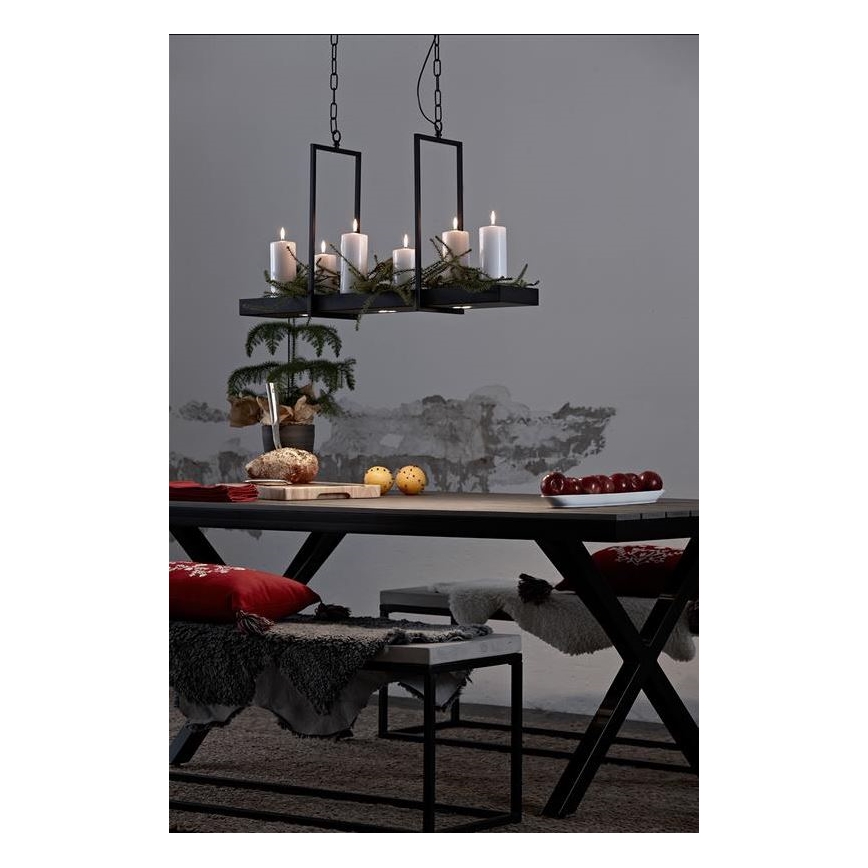 Markslöjd 105780 - Πολύφωτο dimmer LED πάνω σε αλυσίδα TRAY 3xLED/3W/230V μαύρο