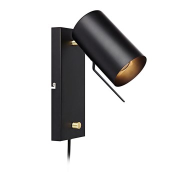Markslöjd 106587 - Φως τοίχου με dimmer CARRIE 1xGU10/35W/230V μαύρο