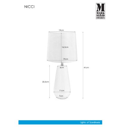 Markslöjd 106624 - Επιτραπέζια λάμπα NICCI 1xE14/40W/230V
