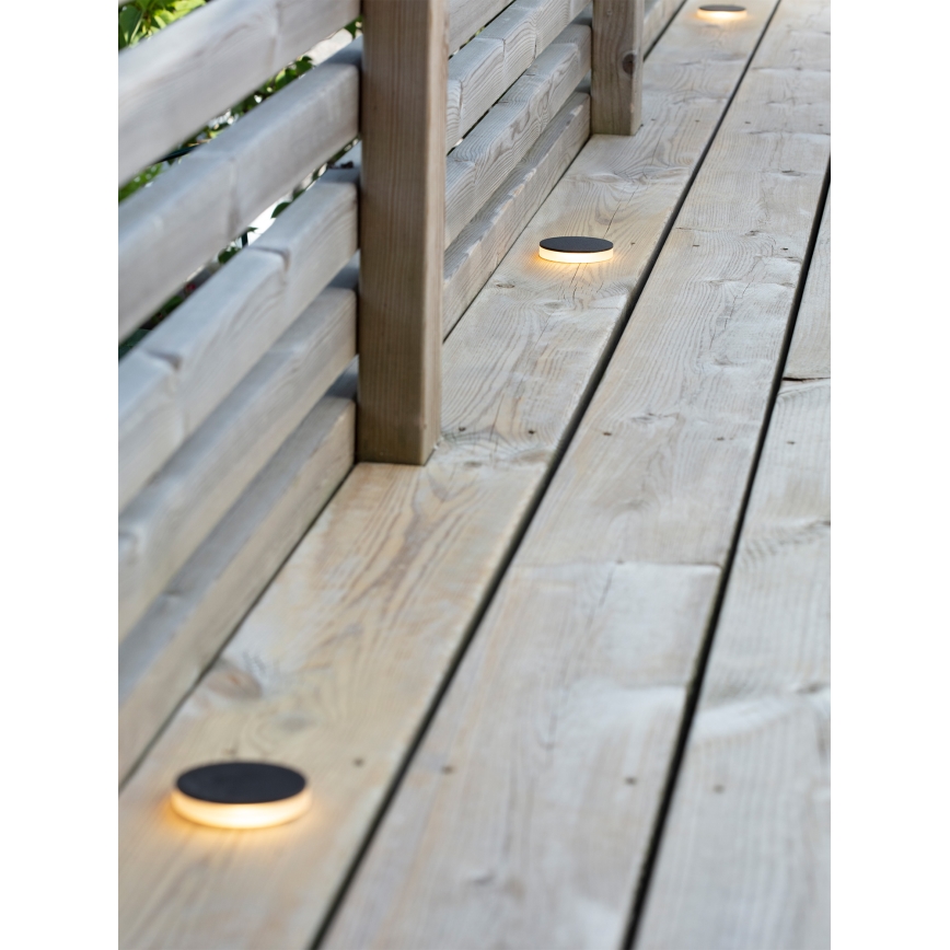 Markslöjd 106935 - Χωνευτό εξωτερικό φωτιστικό GARDEN24 LED/3W/24V IP44 μαύρο