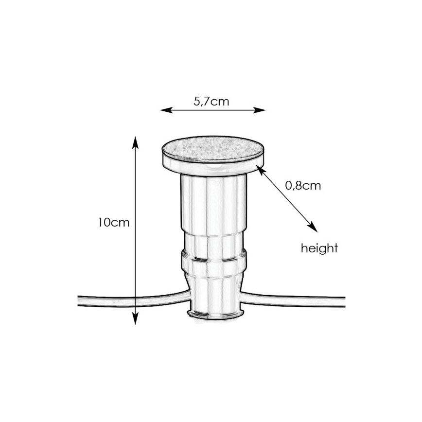 Markslöjd 106935 - Χωνευτό εξωτερικό φωτιστικό GARDEN24 LED/3W/24V IP44 μαύρο