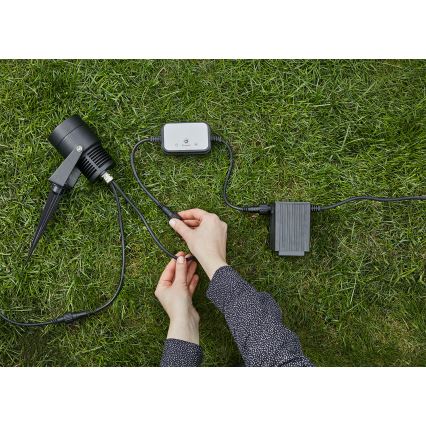 Markslöjd 106940 - Εξωτερικός αισθητήρας κίνησης και λυκόφωτος PIR GARDEN24 IP44 μαύρος