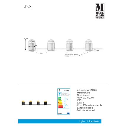 Markslöjd 107203 - Επιτραπέζια κρυστάλλινη λάμπα JINX 4xGU10/6W/230V